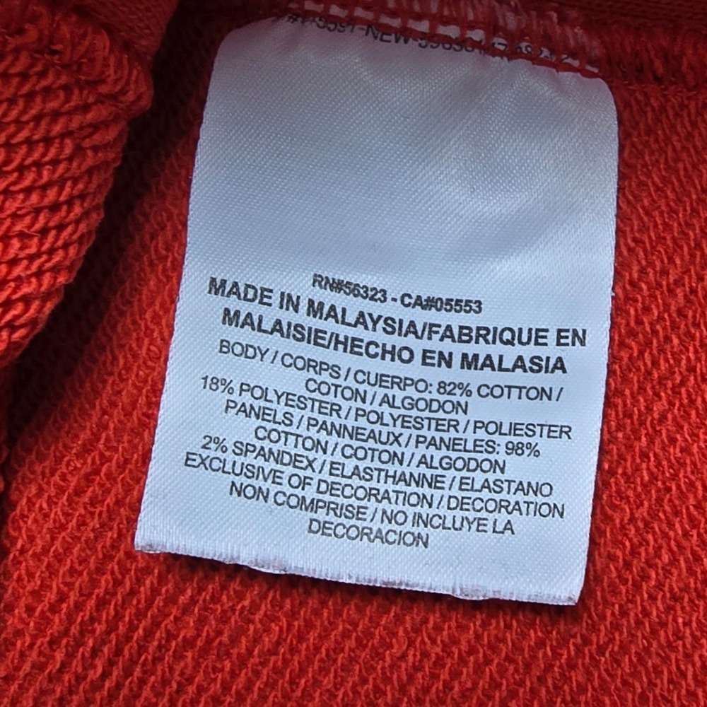 Nike Sportswear Red Graphic Pullover Sweatshirt Big Logo Swoosh Retro Women's XL - Picture 9 of 12